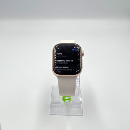 GPS Only Apple Watch Series 11 42MM Rose Gold Aluminum White Sport Band 