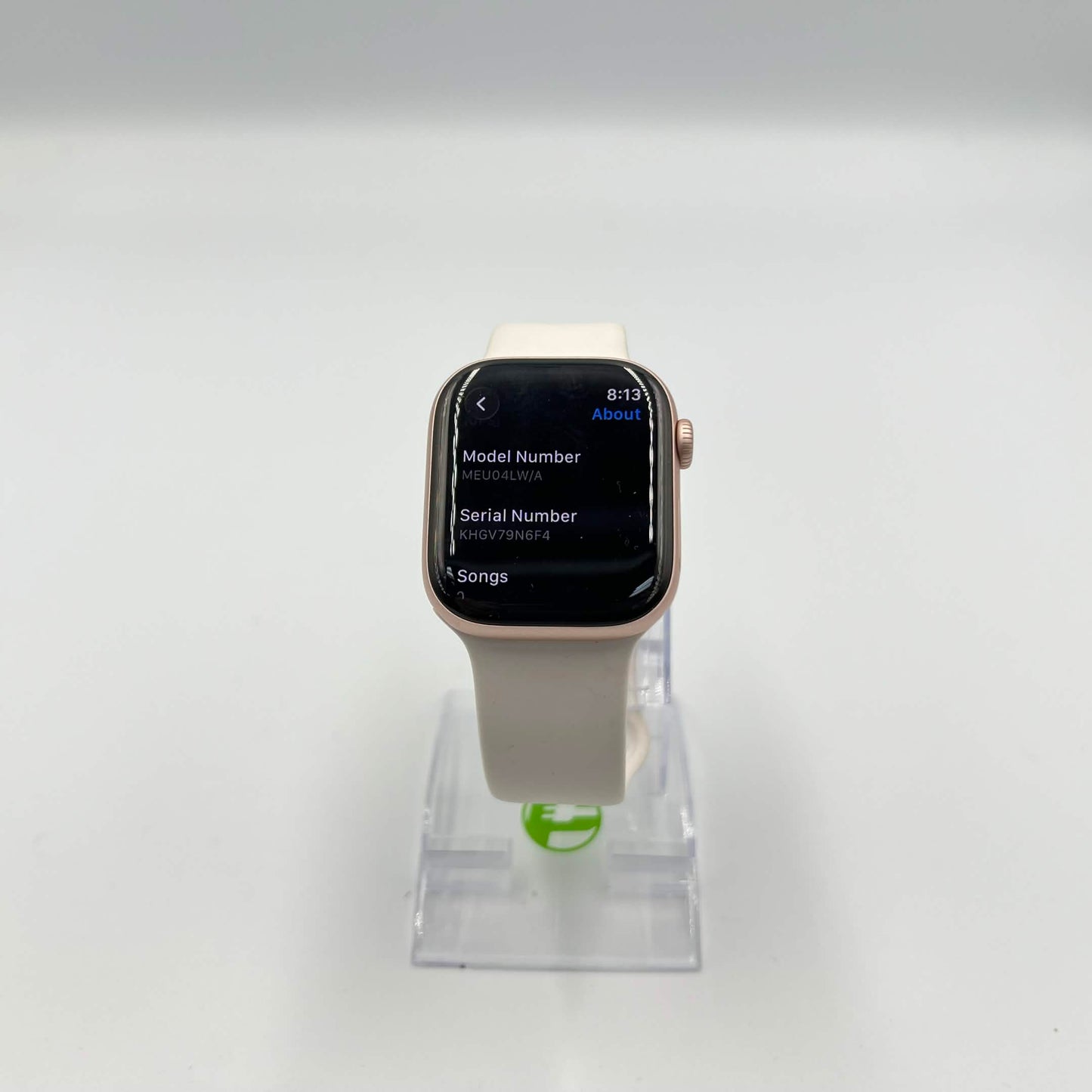 GPS Only Apple Watch Series 11 42MM Rose Gold Aluminum White Sport Band 