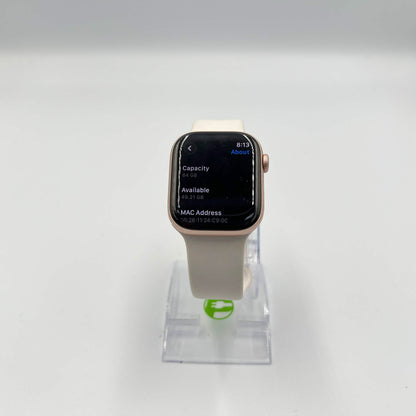 GPS Only Apple Watch Series 11 42MM Rose Gold Aluminum White Sport Band 