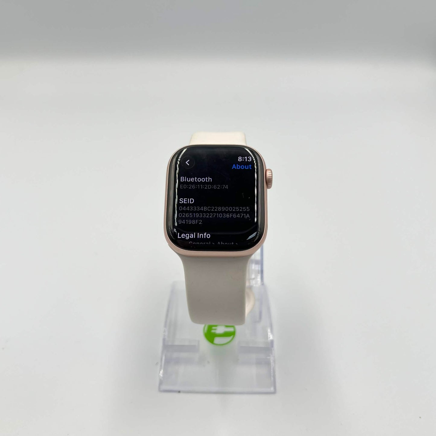 GPS Only Apple Watch Series 11 42MM Rose Gold Aluminum White Sport Band 