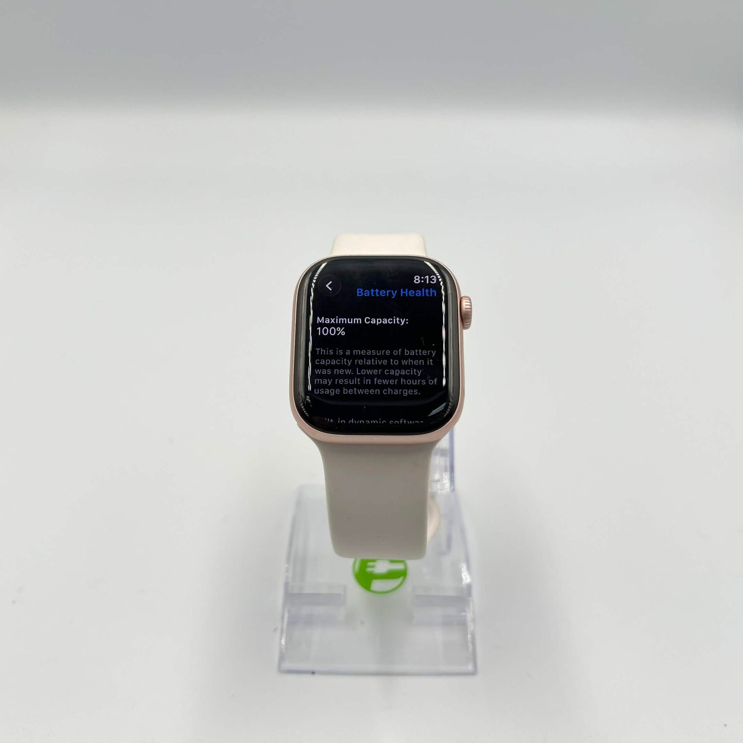 GPS Only Apple Watch Series 11 42MM Rose Gold Aluminum White Sport Band 