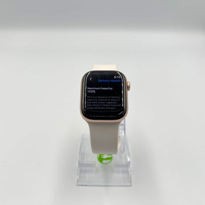 GPS Only Apple Watch Series 11 42MM Rose Gold Aluminum White Sport Band 