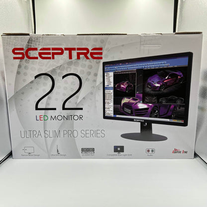 New Sceptre 22" E225W-19203RT FHD LCD TN Flat Panel Monitor