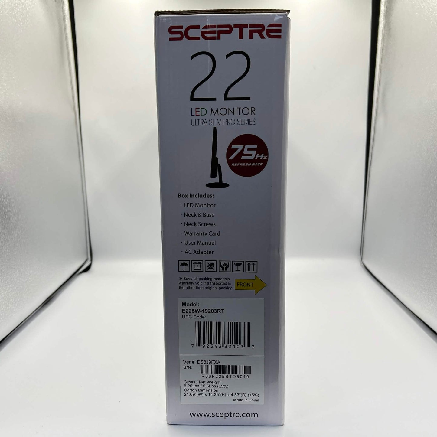 New Sceptre 22" E225W-19203RT FHD LCD TN Flat Panel Monitor