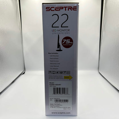 New Sceptre 22" E225W-19203RT FHD LCD TN Flat Panel Monitor