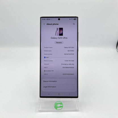 T-Mobile Samsung Galaxy S23 Ultra 8GB RAM 256GB SM-S918U Lavender