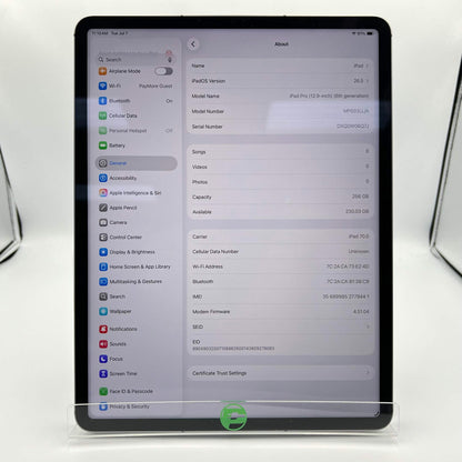 WiFi Only Apple iPad Pro 12.9" 6th Gen 256GB Silver MP603LL/A