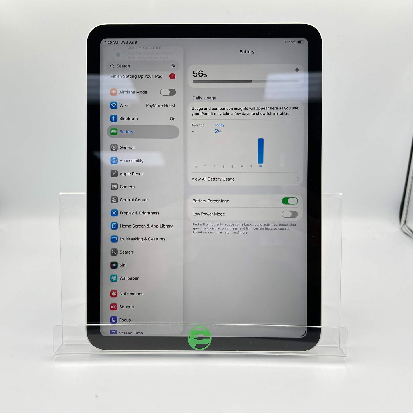 Wifi Only Apple iPad 10th Gen 64GB Silver MPQ03LL/A