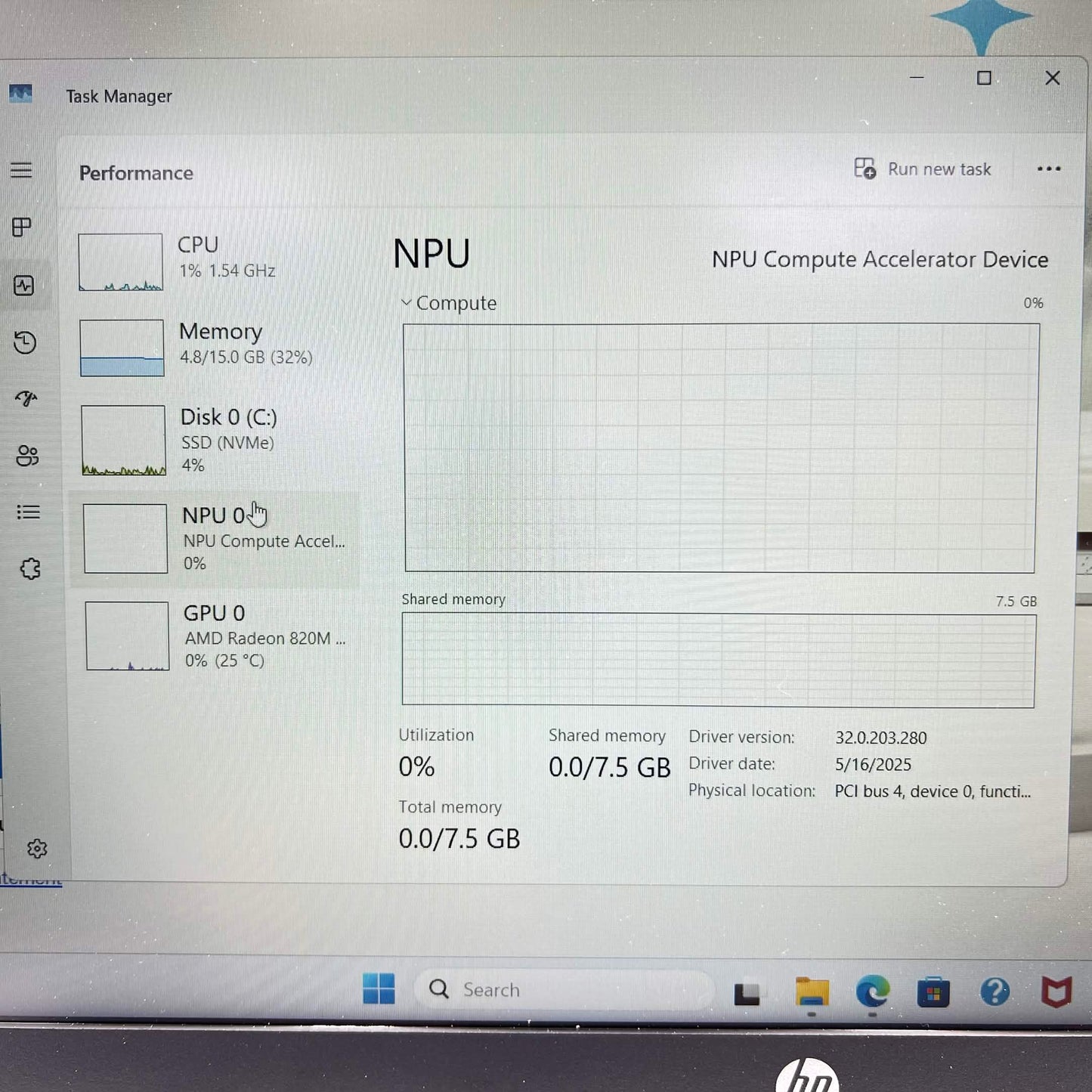 HP OmniBook 3 C20WBA#ABA 15.6" Ryzen AI 5 330 2.0GHz 16GB RAM 512GB SSD GeForce 820M