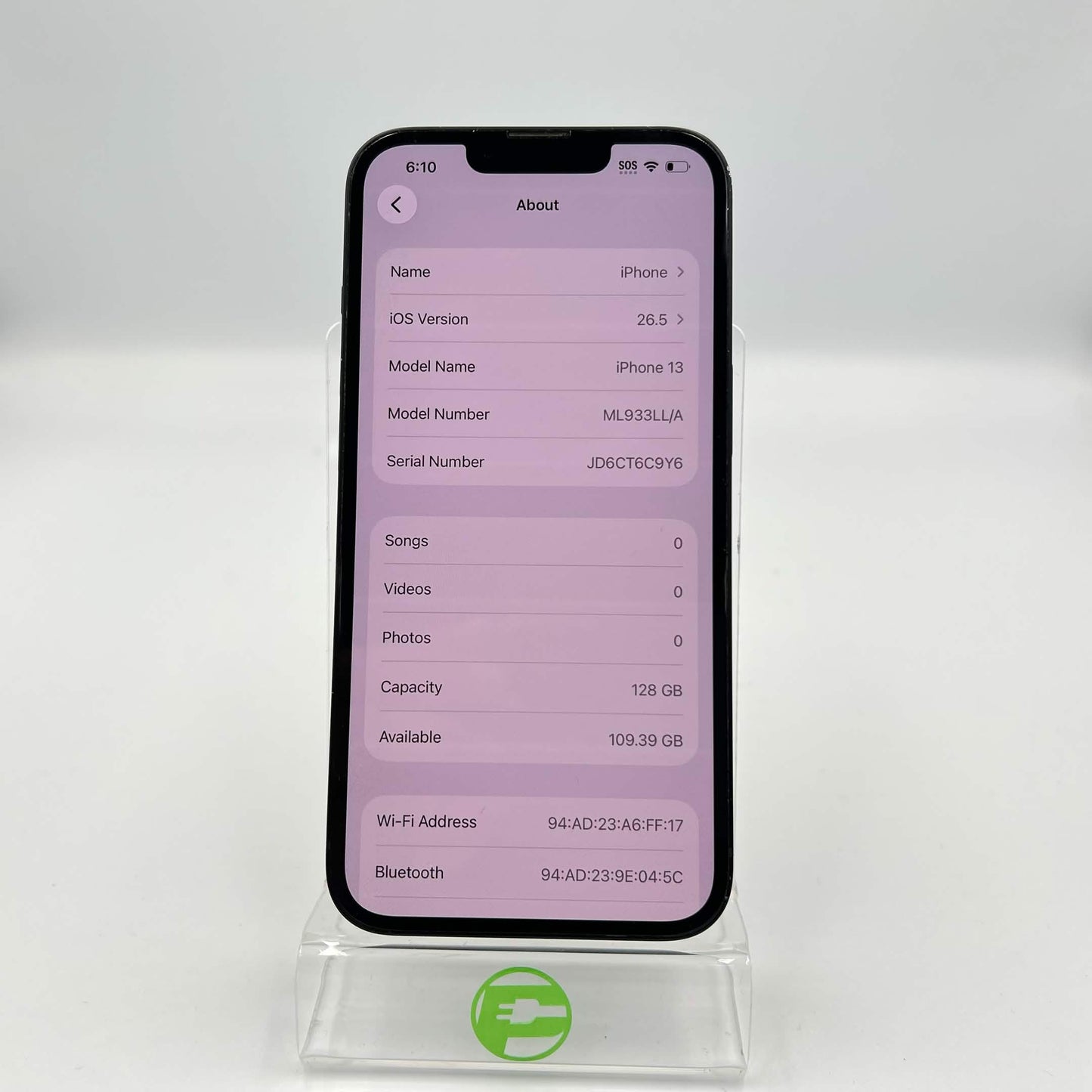 Factory Unlocked Apple iPhone 13 6.1" ML933LL/A