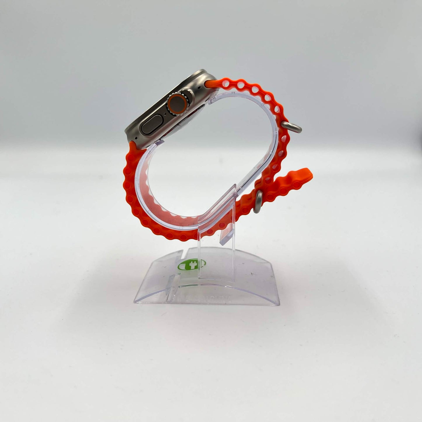 Unlocked Apple Watch Ultra 49MM Natural Titanium Orange Ocean Band M00D3LL/A