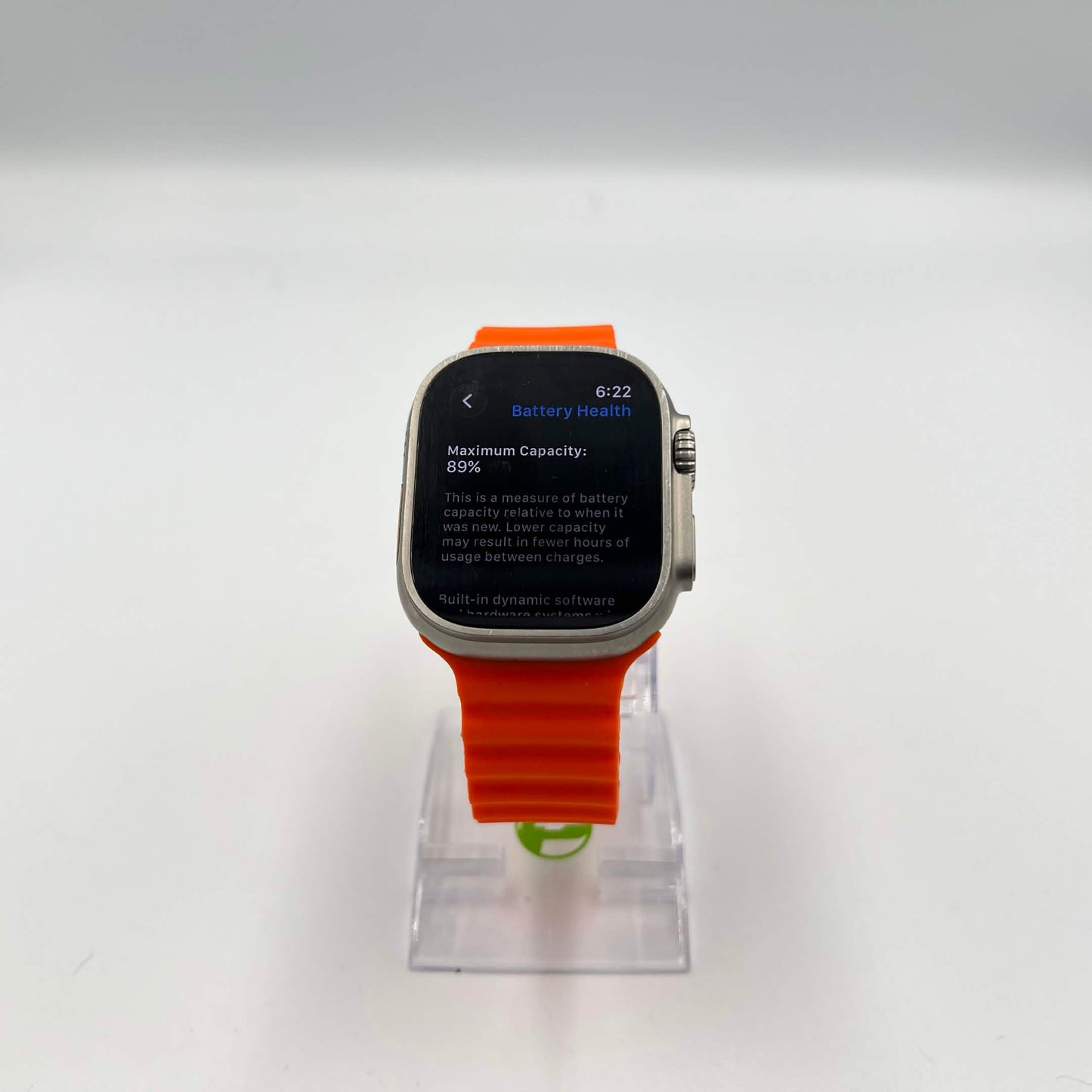 Unlocked Apple Watch Ultra 49MM Natural Titanium Orange Ocean Band M00D3LL/A