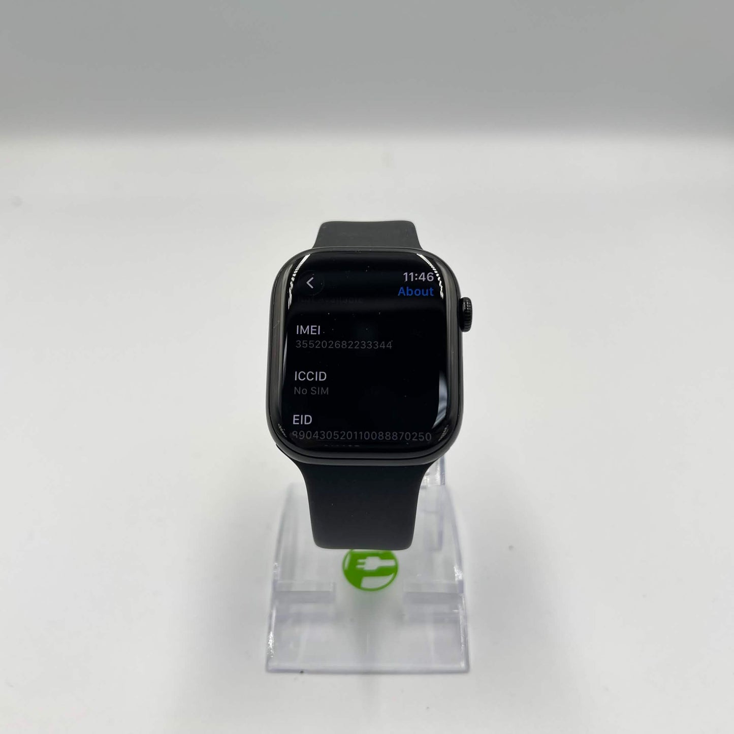 Unlocked Apple Watch Series 11 46MM Jet Black Aluminum Black Sport Band 