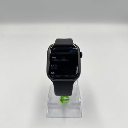 Unlocked Apple Watch Series 11 46MM Jet Black Aluminum Black Sport Band 
