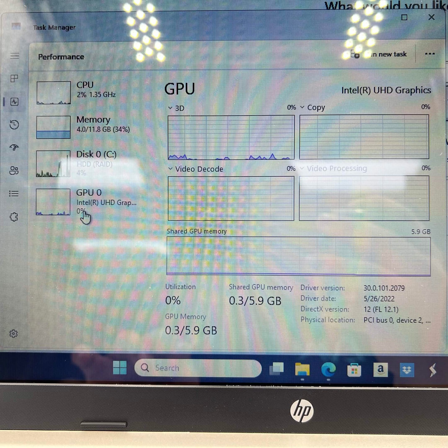 HP Laptop 15-TDW200 15.6" i5-1035G1 1.0GHz 12GB RAM 1TB HDD