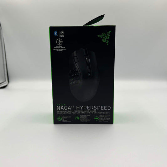 New Razer Naga v2 Hyperspeed RZ01-03600100-R3U1 Wireless Gaming Mouse Black