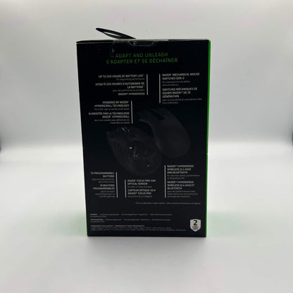 New Razer Naga v2 Hyperspeed RZ01-03600100-R3U1 Wireless Gaming Mouse Black