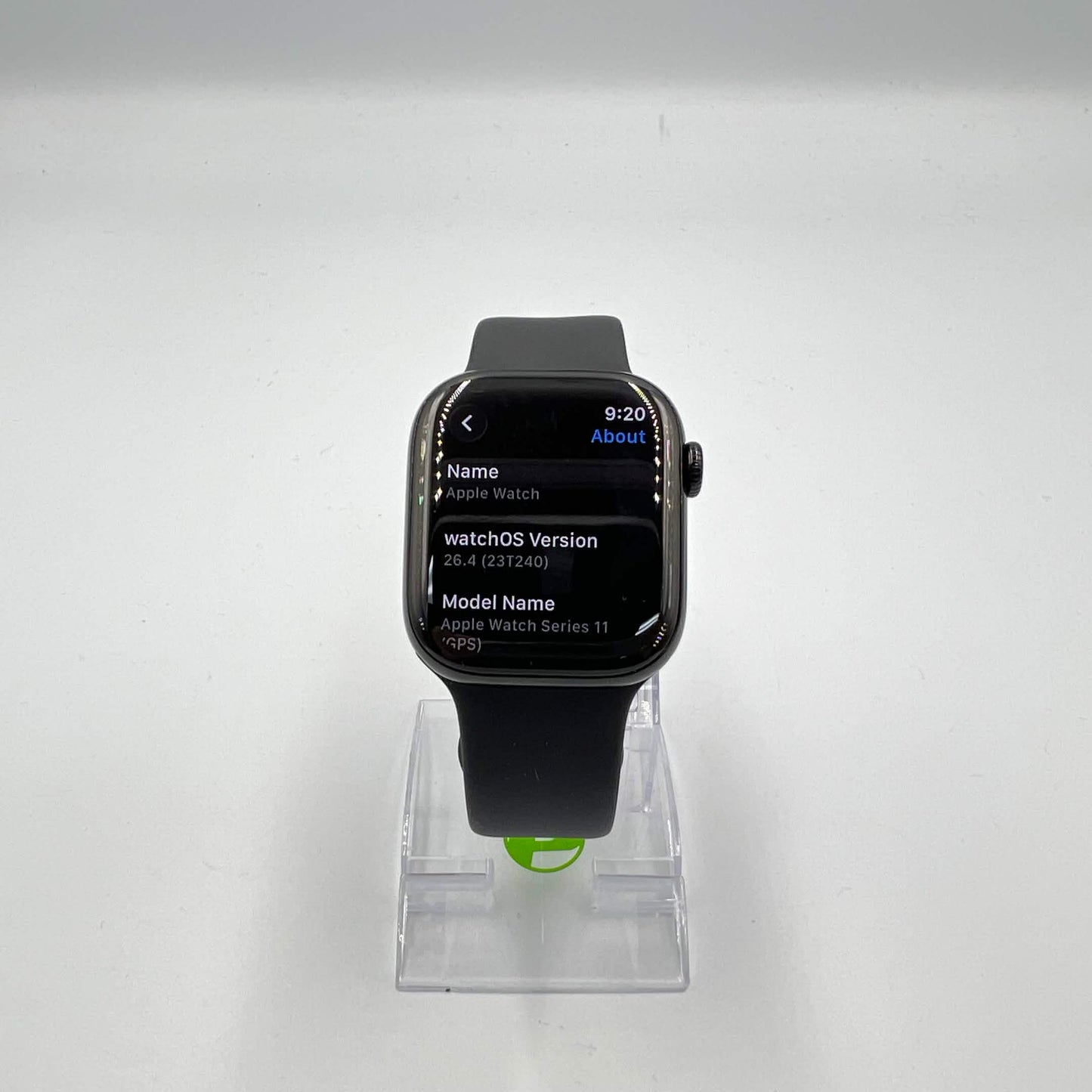 GPS Only Apple Watch Series 11 42MM Jet Black Aluminum Black Sport Band 