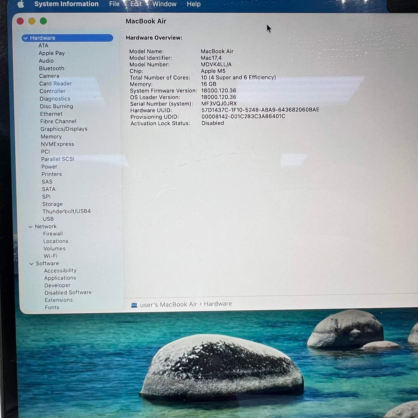 2026 Apple MacBook Air 15" M5 10C GPU 4.6GHz 16GB RAM 1TB SSD A3448