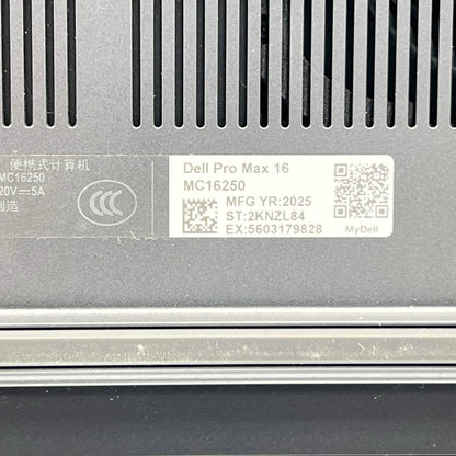 Dell Pro Max 16 MC16250 16" Core Ultra 7 255H 2.0GHz 32GB RAM 1TB SSD