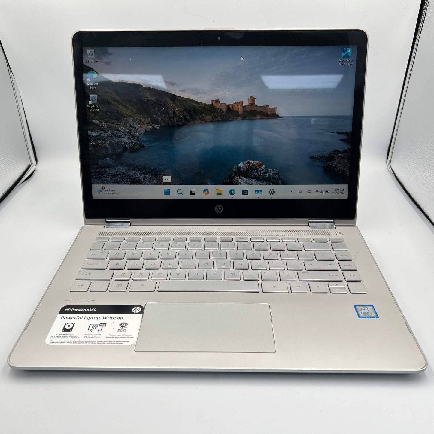 HP Pavilion x360 Silver 9560NGW Intel i5-8265U 1.6GHz 8GB RAM 128GB
