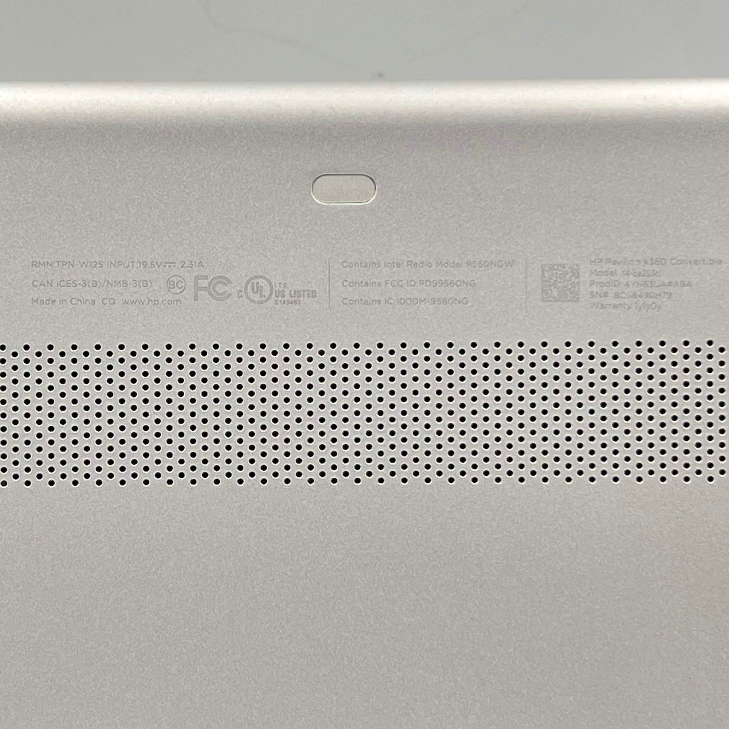 HP Pavilion x360 Silver 9560NGW Intel i5-8265U 1.6GHz 8GB RAM 128GB