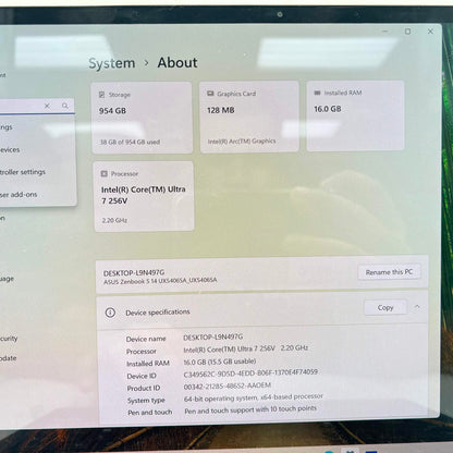 Asus Zenbook S 14 UX5406SA 14" Core Ultra 7 155H 2.2GHz 16GB RAM 1TB SSD