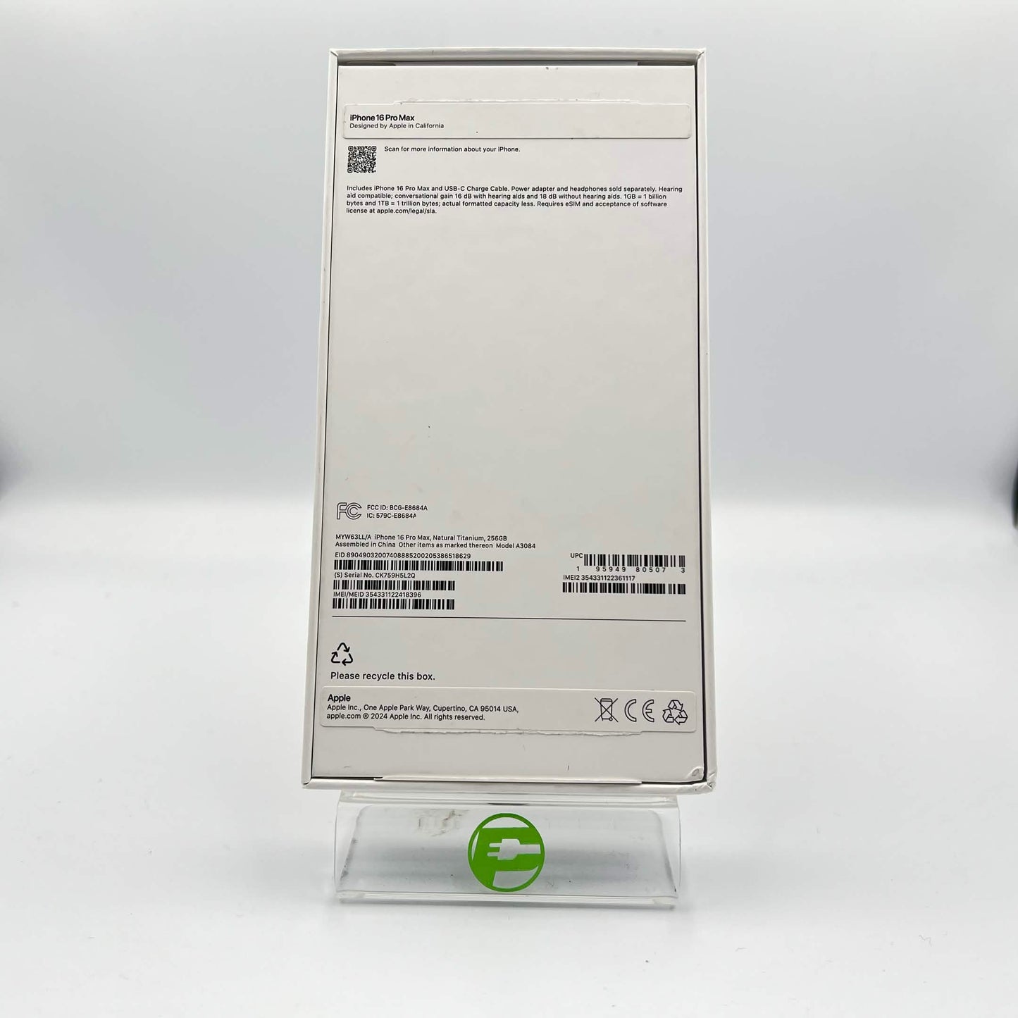Factory Unlocked Apple iPhone 16 Pro Max Natural Titanium MYW63LL/A