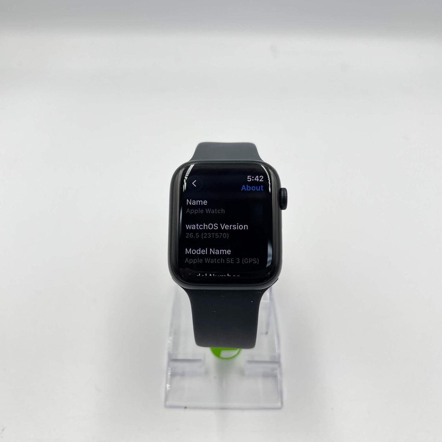 GPS Only Apple Watch SE 3 44MM Midnight Aluminum Black Sport Band MEHQ4LW/A
