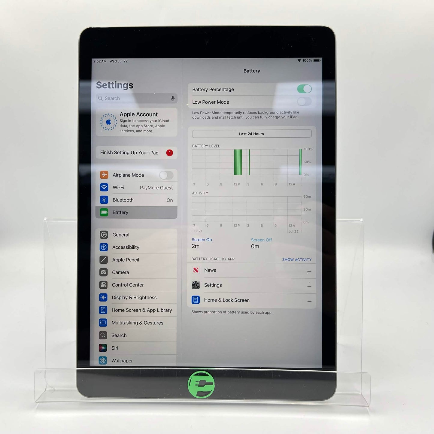 WiFi Only Apple iPad 9th Gen 64GB Space Gray MK2K3LL/A