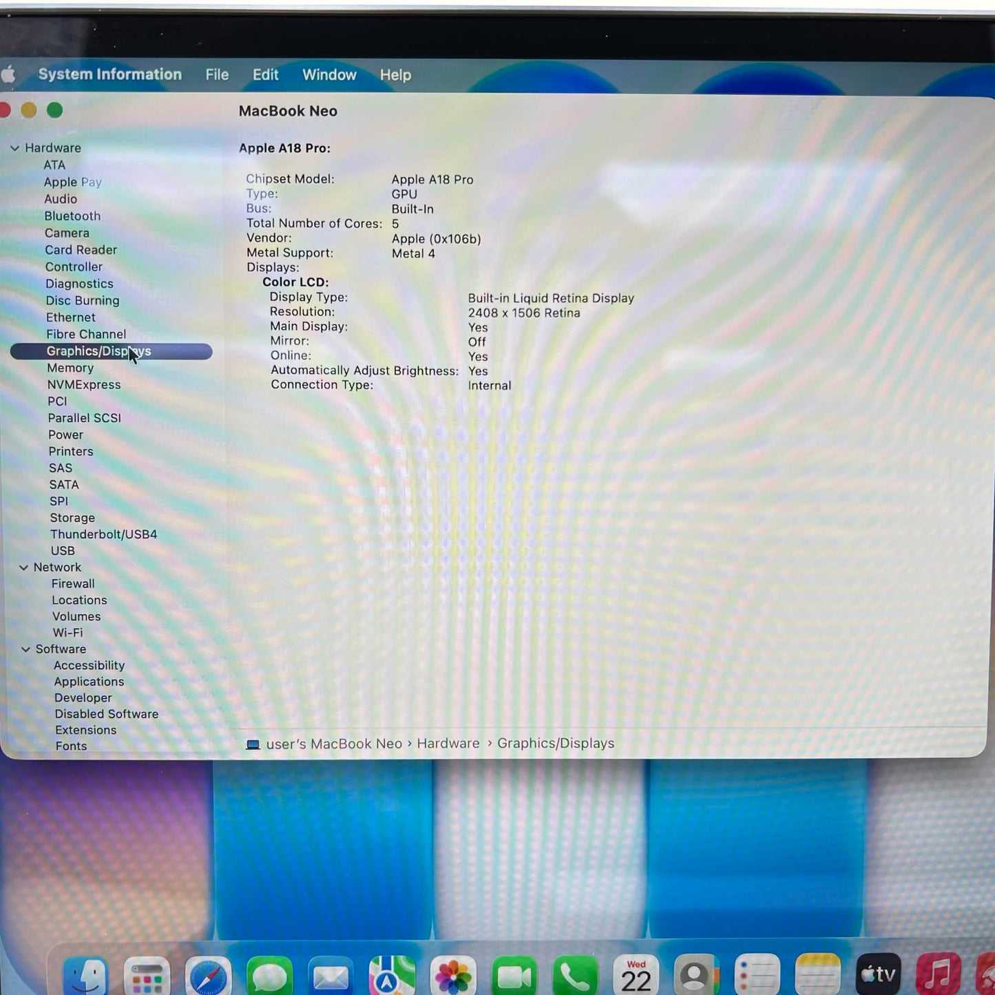 2026 Apple MacBook Neo 13" A18 Pro 5C GPU 4.0GHz 8GB RAM 256GB SSD A3404