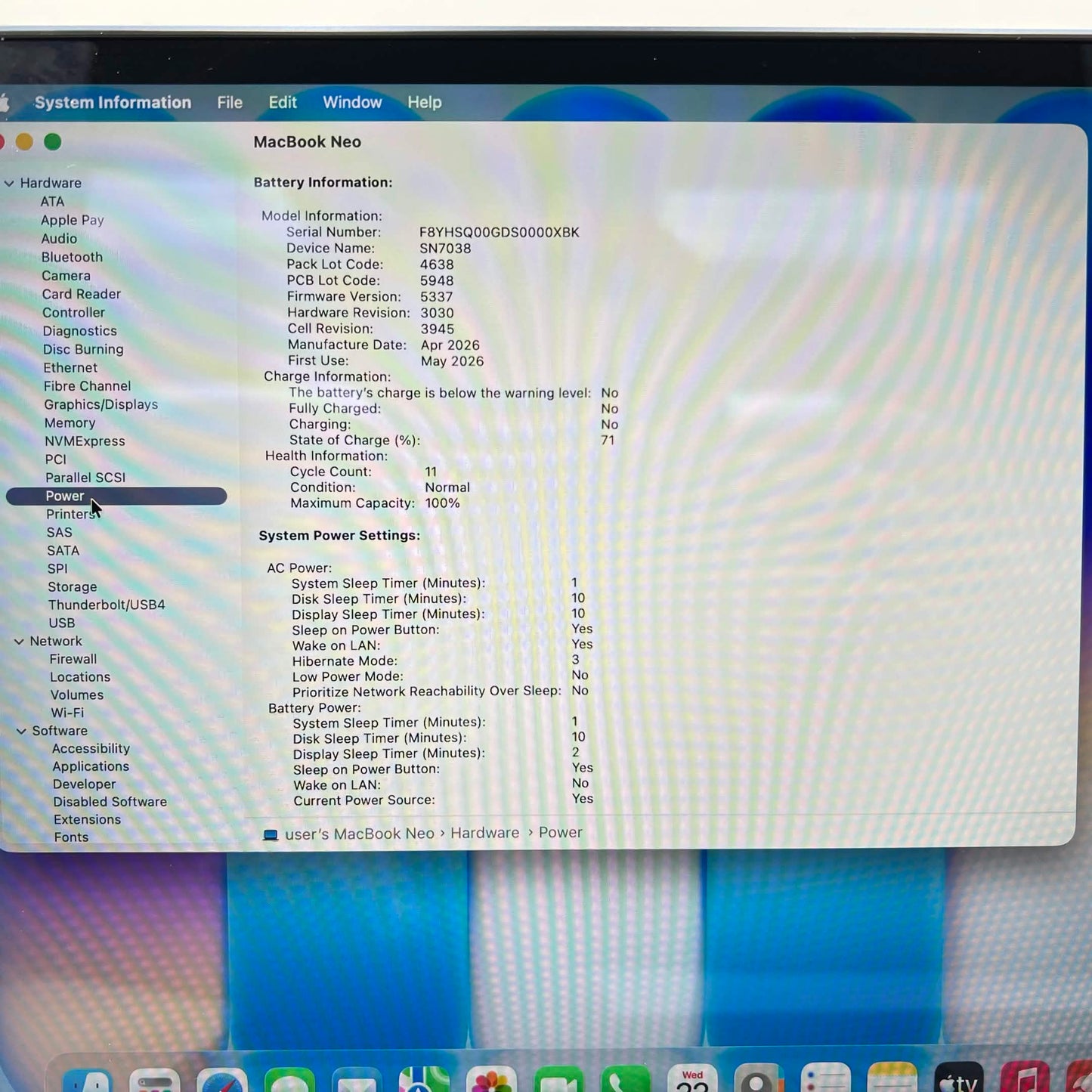 2026 Apple MacBook Neo 13" A18 Pro 5C GPU 4.0GHz 8GB RAM 256GB SSD A3404
