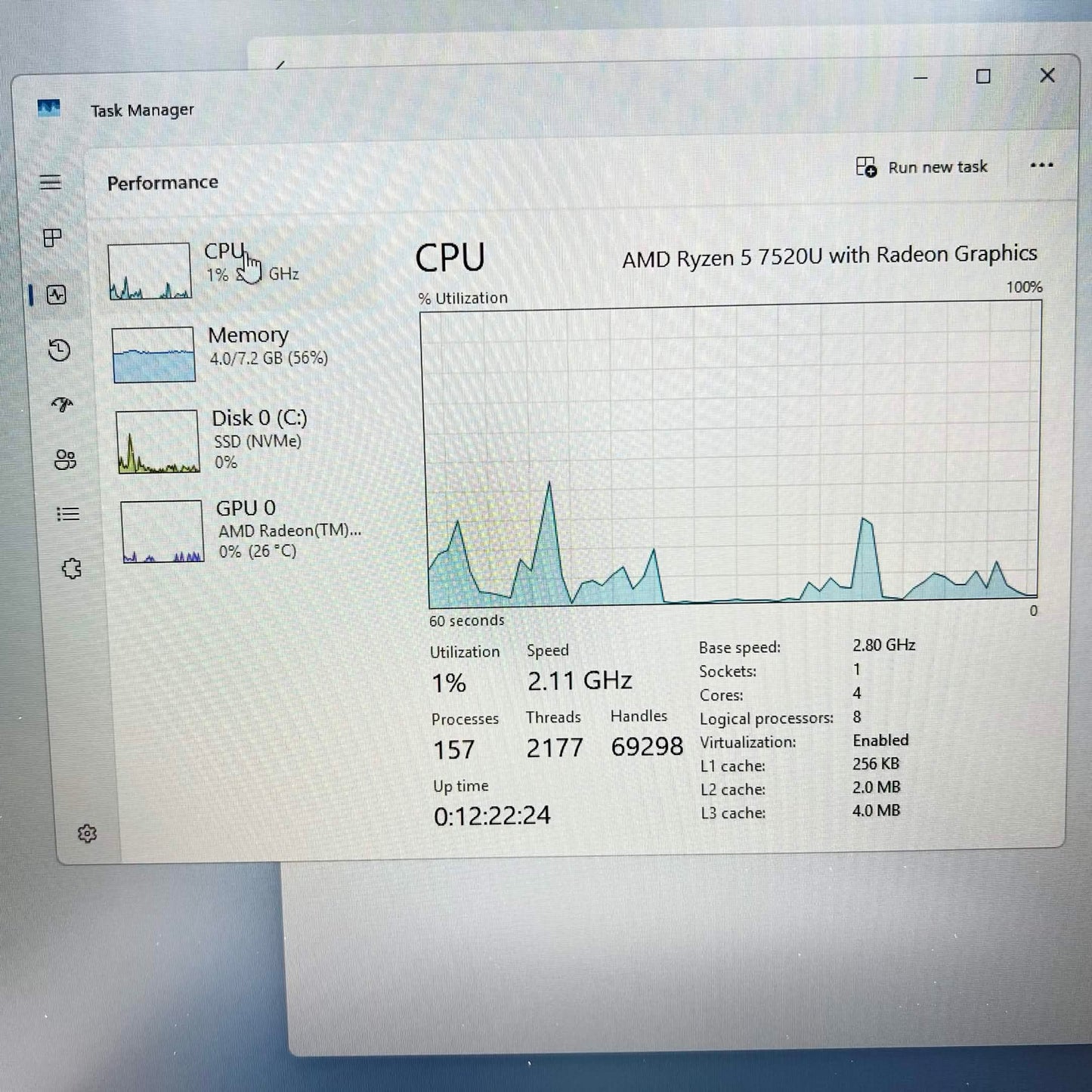 HP Laptop 17-CP2025DX 15.6" Ryzen 5 7520U 2.8GHz 8GB RAM 512GB SSD