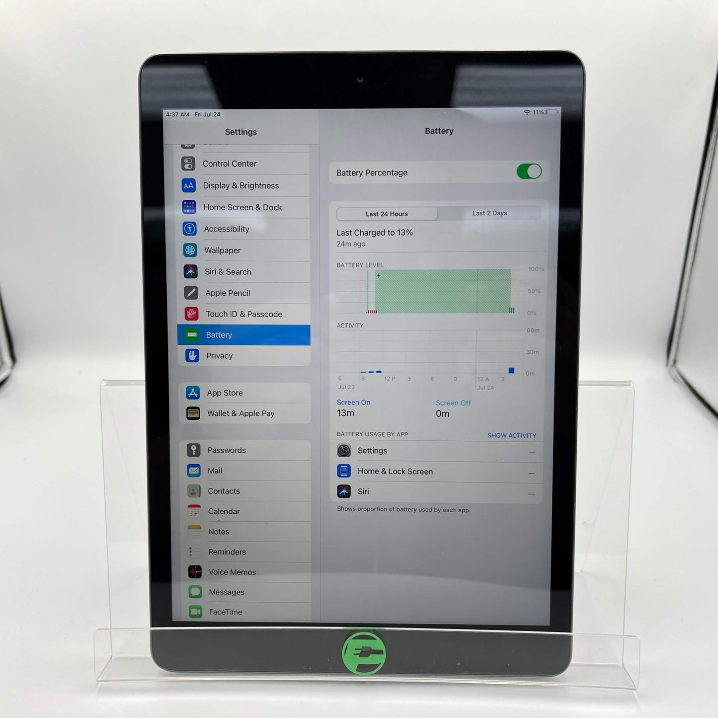 WiFi Only Apple iPad 8th Gen 128GB Space Gray MYLD2LL/A