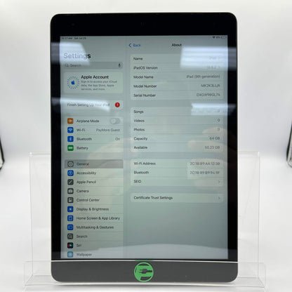 Apple iPad 9th Gen MK2K3LL/A 10.2"