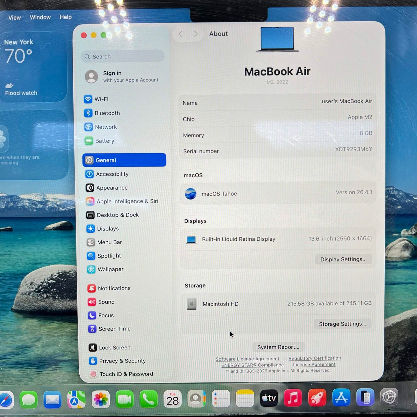 2022 Apple MacBook Air 13.6" M2 8C GPU 3.5GHz 8GB RAM 256GB SSD 1PMLXW3LL/A