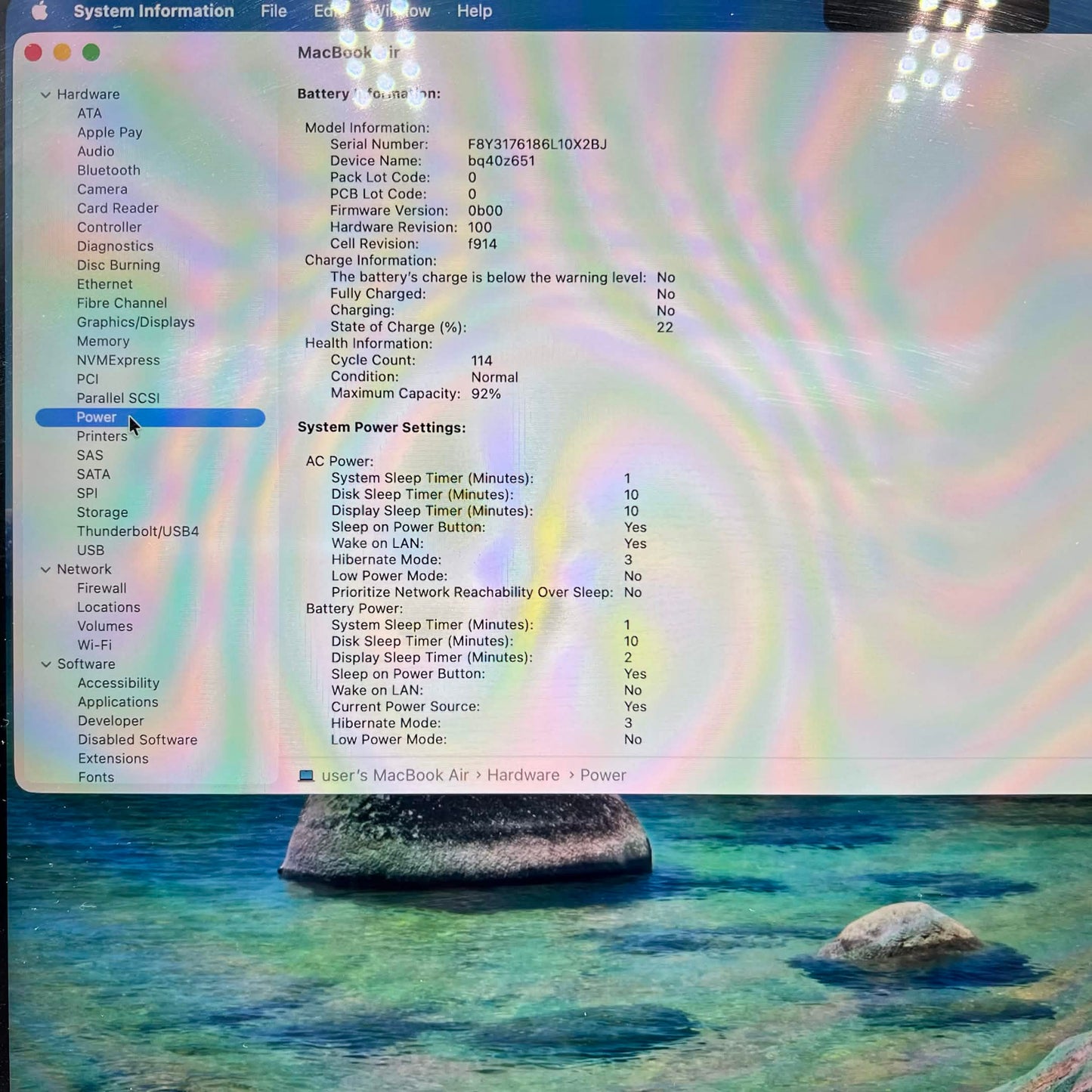 2022 Apple MacBook Air 13.6" M2 8C GPU 3.5GHz 8GB RAM 256GB SSD 1PMLXW3LL/A