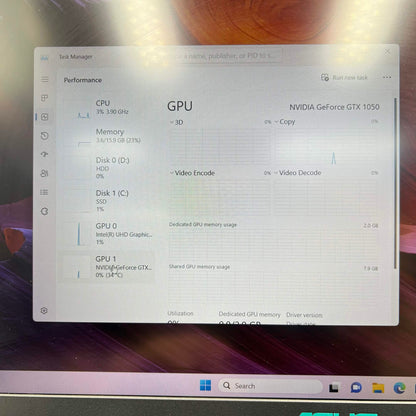 Asus Vivobook 15 K570U 15.6" i7-8550U 1.8GHz 16GB RAM 1TB HDD 256GB SSD GeForce GTX 1050