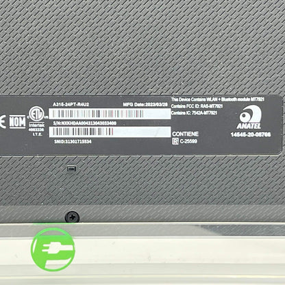 Acer Aspire 3 A315-24PT 15.6" Ryzen 5 7520U 2.8GHz 16GB RAM 512GB SSD