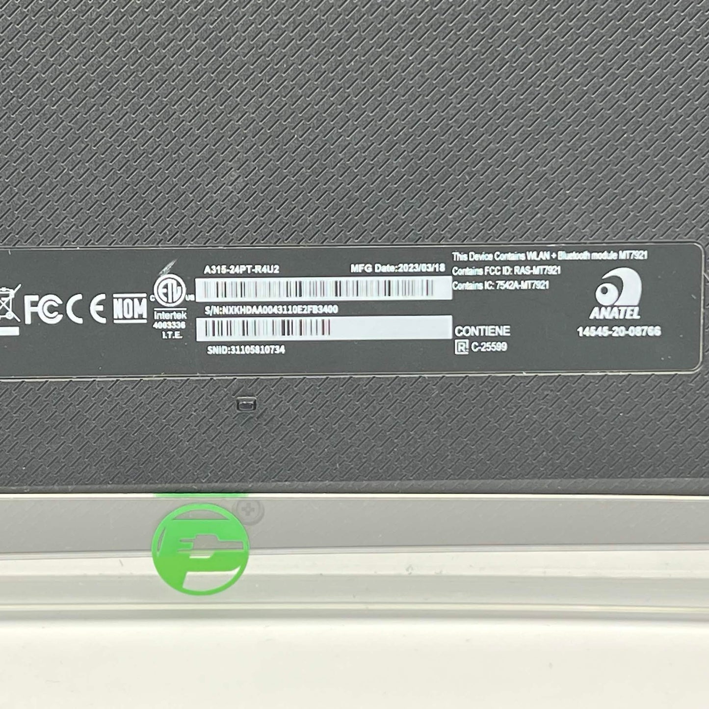 Acer Aspire 3 A315-24PT 15.6" Ryzen 5 7520U 2.8GHz 16GB RAM 512GB SSD