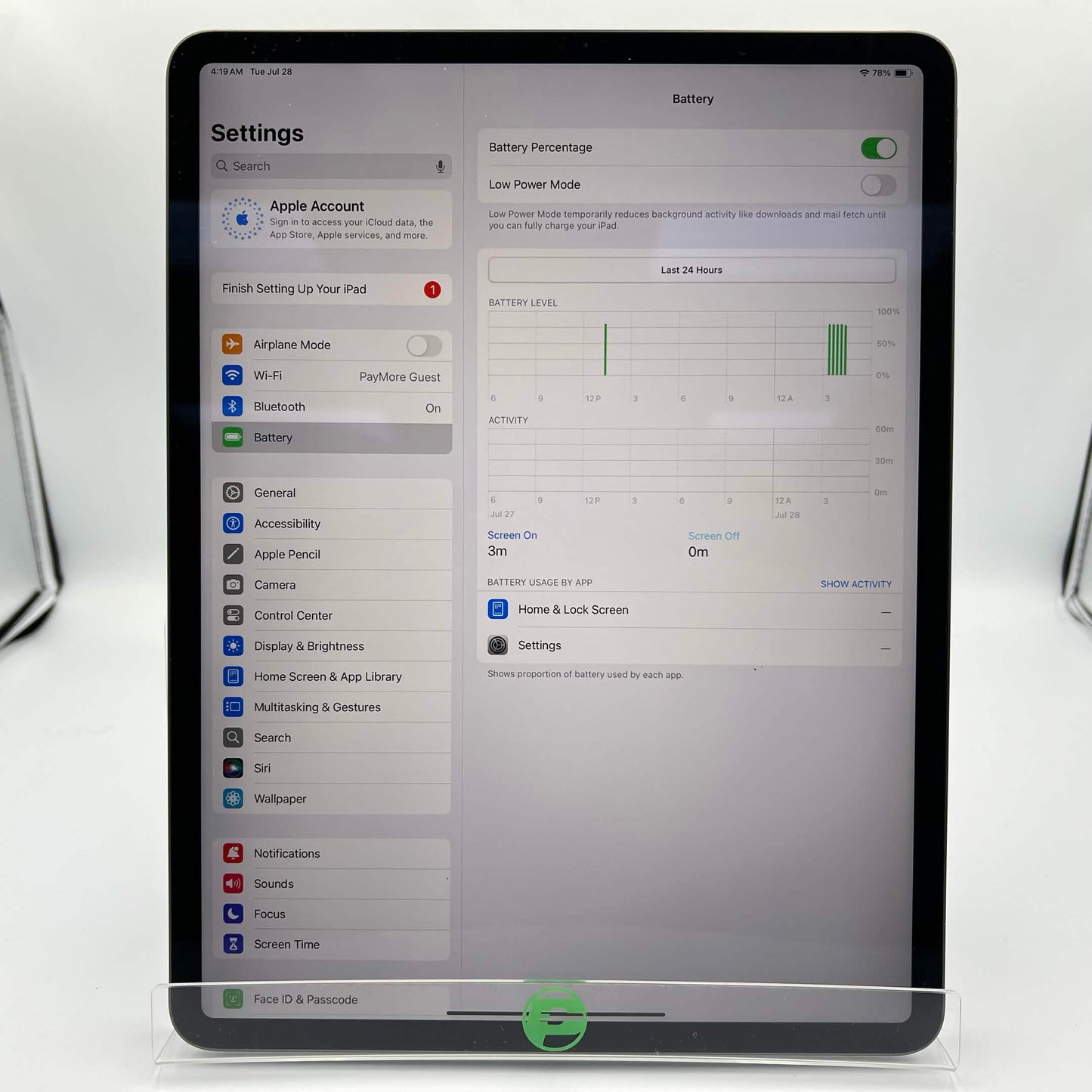 WiFi Only Apple iPad Pro 12.9" 4th Gen 128GB Space Gray MY2H2LL/A