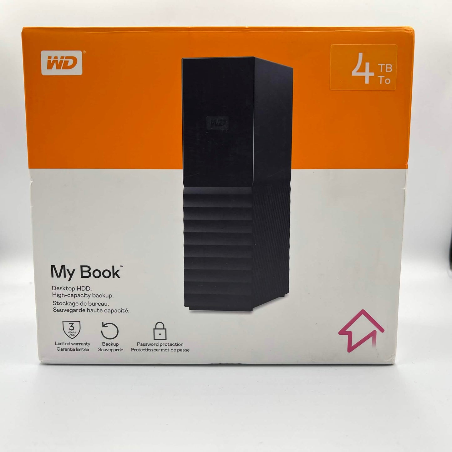New Western Digital WD 3.5" My Book 4TB Micro USB-B to USB-A HDD WDBBGB0040HBK-NESN