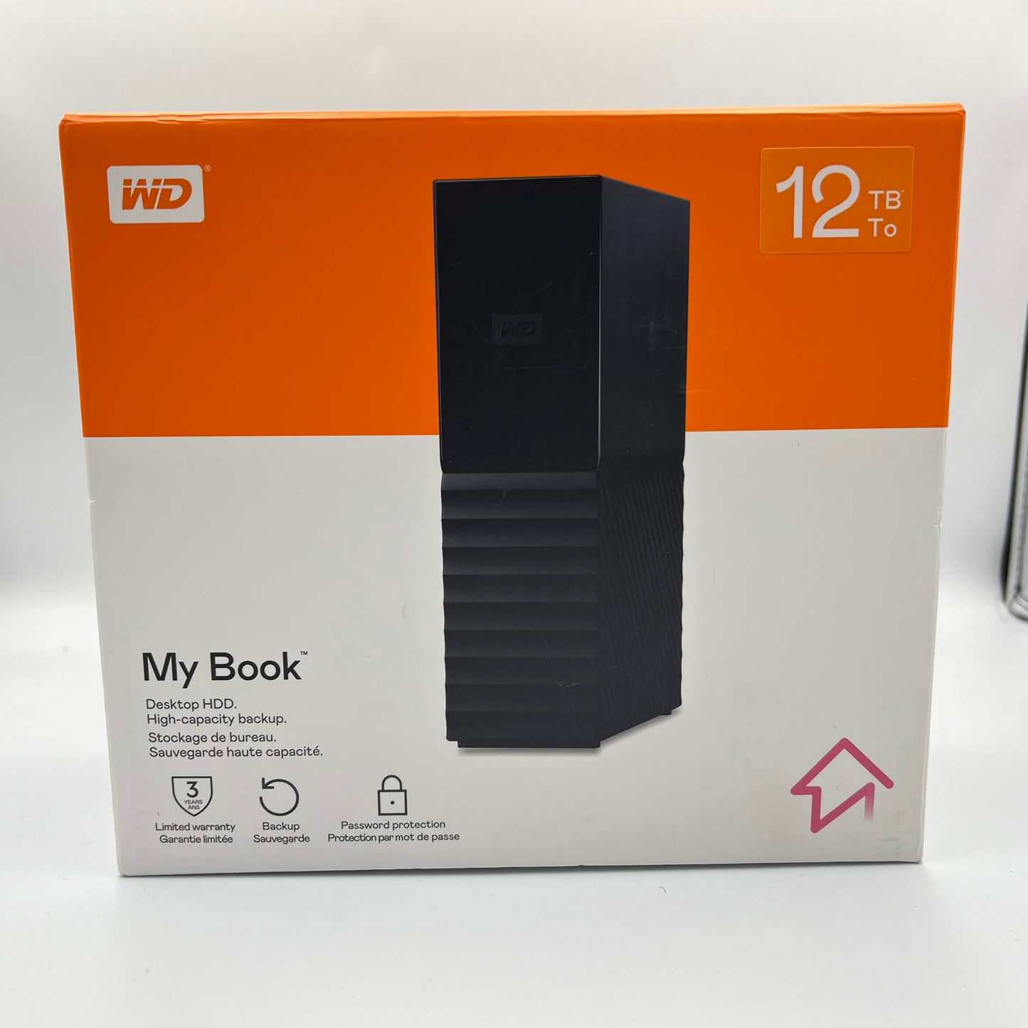 Western Digital WD 3.5" My Book 12TB Micro USB-B to USB-A HDD WDBBGB0120HBK-NESN
