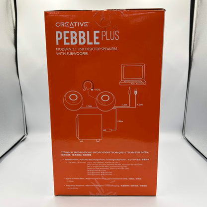 New Creative Labs Pebble Plus Wired PC Speaker and subwuffer Black MF0480