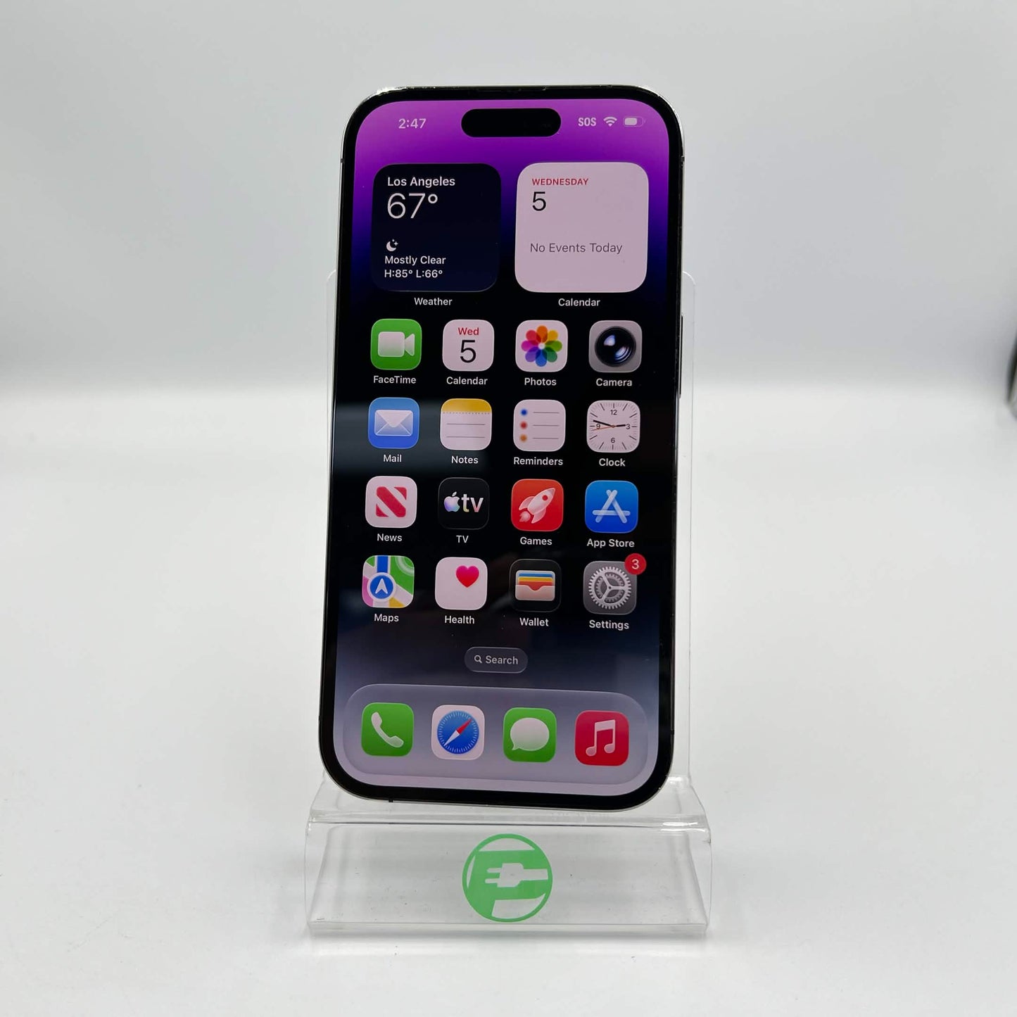 Factory Unlocked Apple iPhone 14 Pro 128GB Deep Purple MQ0E3LL/A