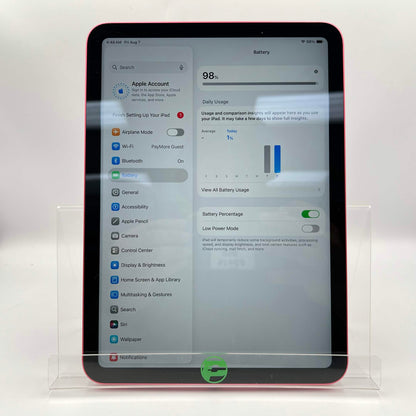 WiFi Only Apple iPad 10th Gen 64GB Pink MPQ33LL/A