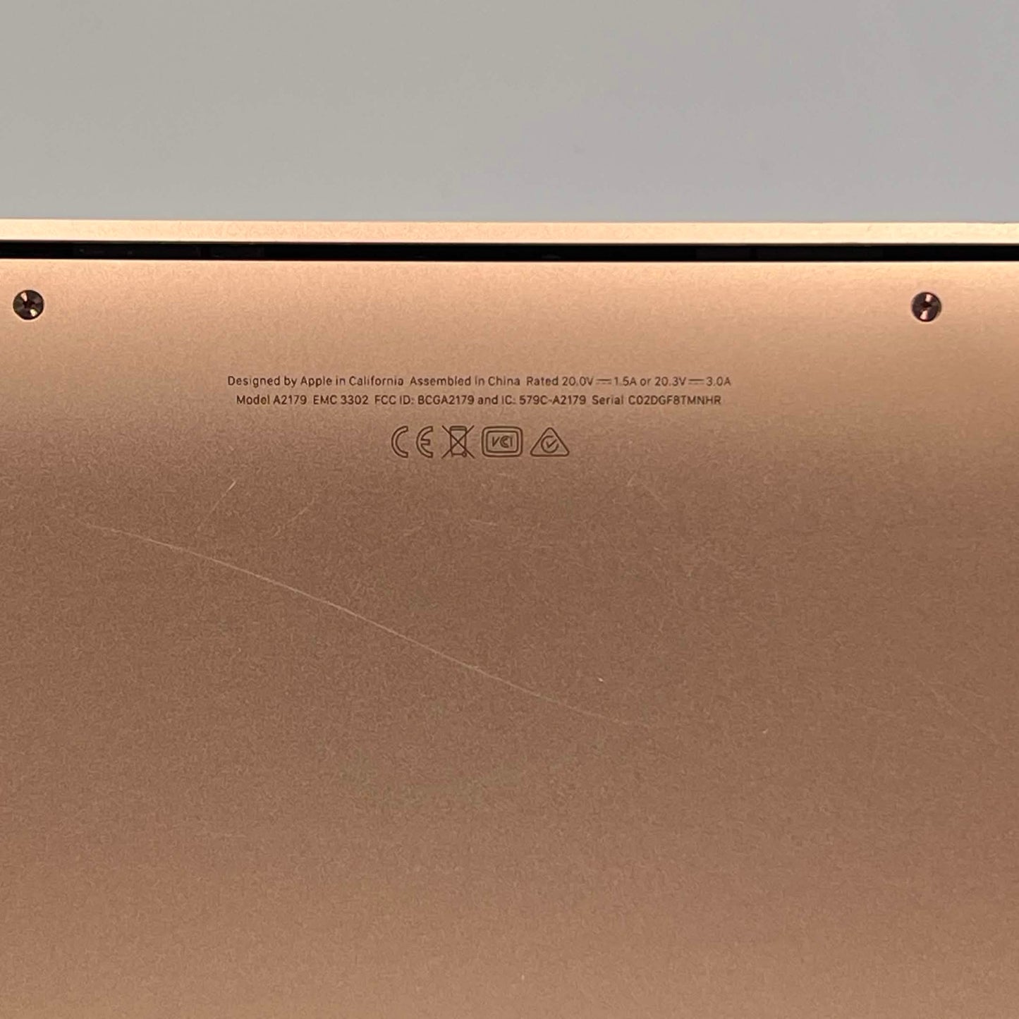 2020 Apple MacBook Air 13.3" i3 1.1GHz 8GB RAM 256GB SSD Rose Gold A2179