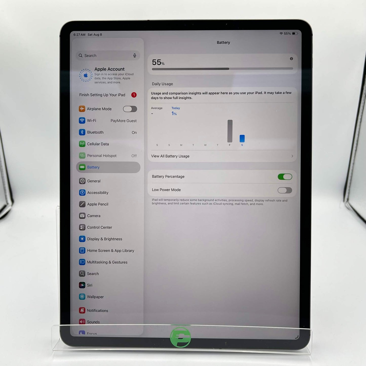 WiFi Only Apple iPad Pro 12.9" 4th Gen 128GB Space Gray MY3E2LL/A