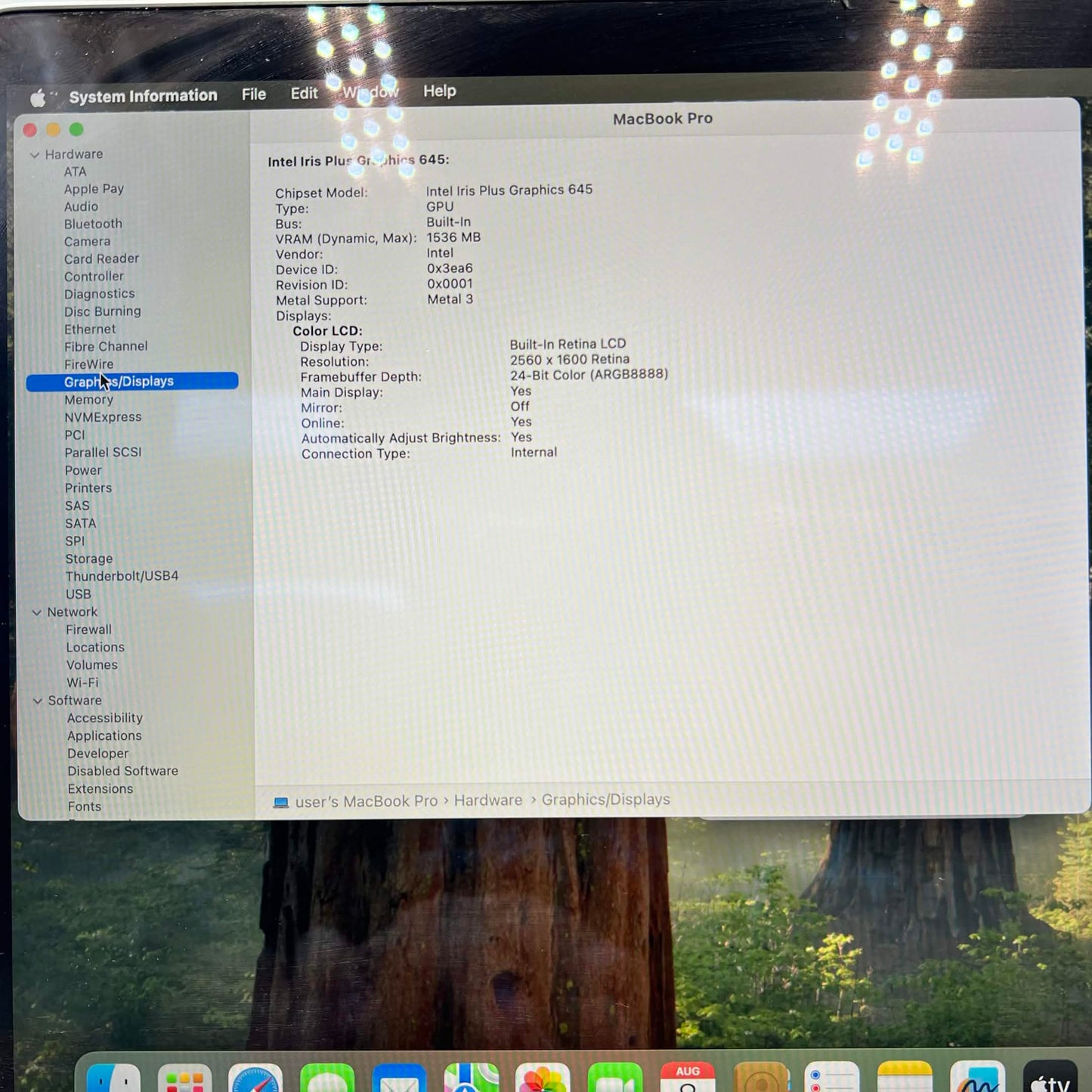 2020 Apple MacBook Pro 13.3" i5 1.4GHz 8GB RAM 256GB SSD Silver A2289