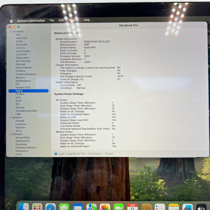 2020 Apple MacBook Pro 13.3" i5 1.4GHz 8GB RAM 256GB SSD Silver A2289